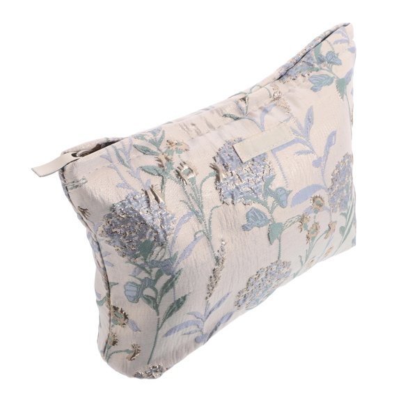 STOBOK Floral Patterned Makeup Pouch for Travel Lightweight Cosmetic Storage Organizer Bag