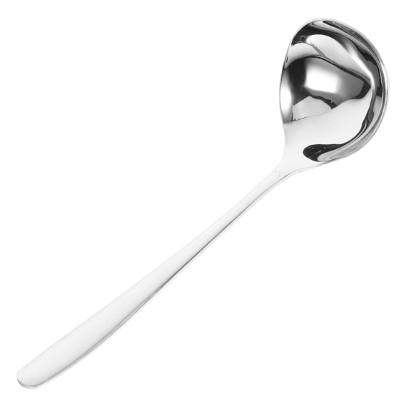 STOBOK One Piece Forged Stainless Steel Soup Spoon Silver Polished Surface
