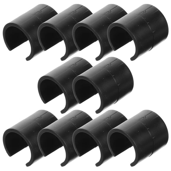 STOBOK Garden Flag Clips, Lightweight Black Plastic, Easy Installation, 10Pcs