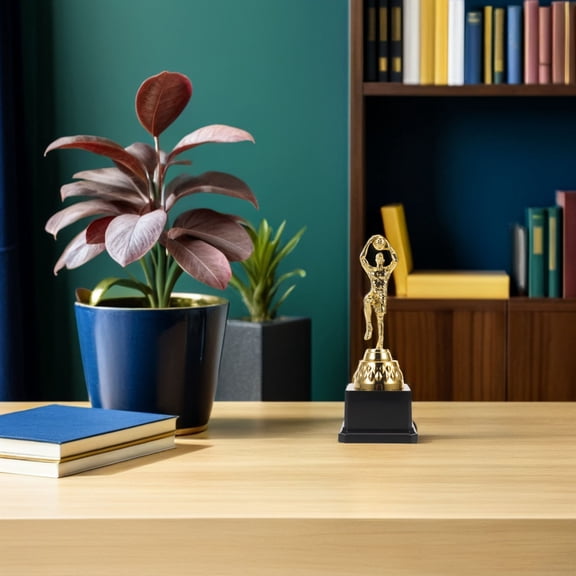 STOBOK Golden Plastic Basketball Trophy Cup for Indoor Outdoor Events Basketball Championship Award