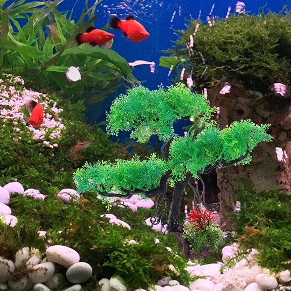 STOBOK Green Aquarium Plant Decoration Fish Tank Tree for Natural Looking Underwater Environment