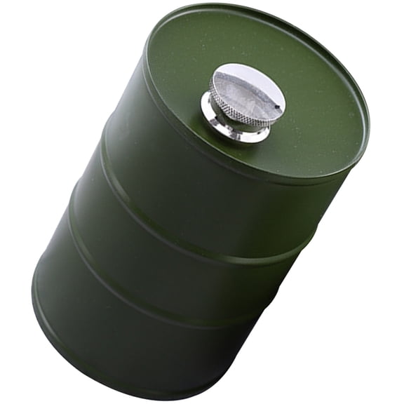 STOBOK Green Stainless Steel Camping Flask with Leak-Proof Lid for Home