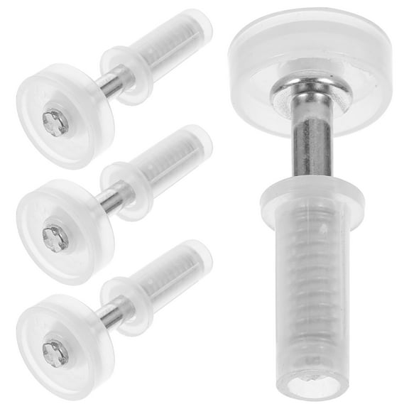 STOBOK 4Pcs White Accordion Folding Door Hardware Stainless Steel Hinges for Closet Doors