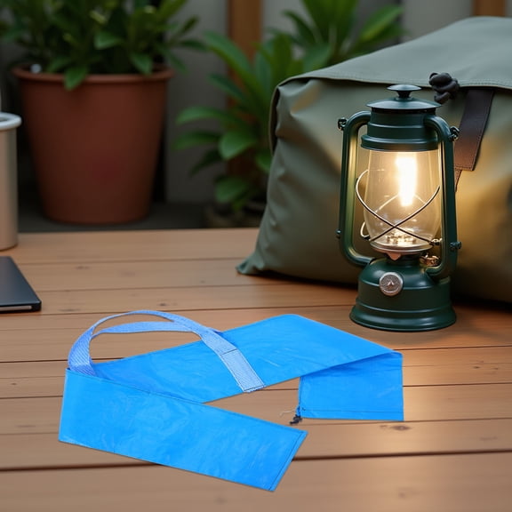 STOBOK Heavy Duty Waterproof Blue Tent Storage Bag with Dual Zipper and Carry Handles for Home Outdoor Use