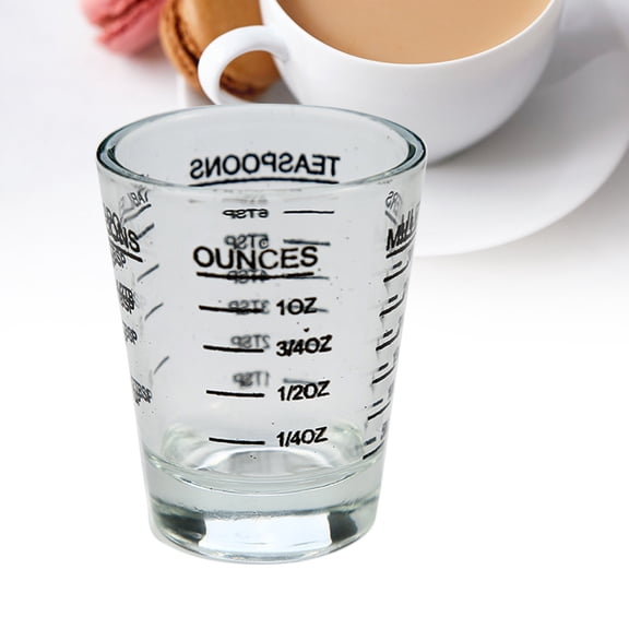 STOBOK Black Glass Measuring Cup for Clear View and Accurate Measurements
