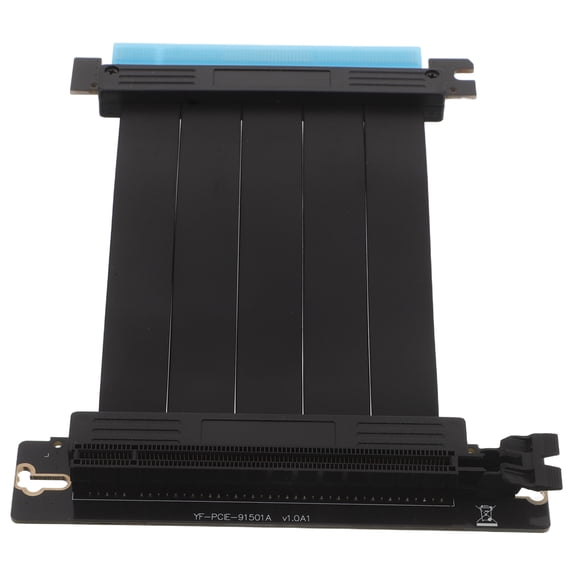 STOBOK Highspeed Shielded Pcie Ribbon Cable Black for GPU Vertical Riser and Atx Case Installation