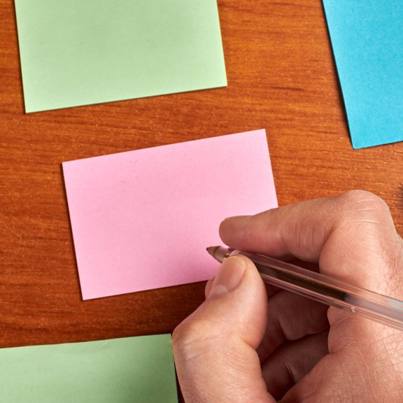 STOBOK 1Set Brown Self Stick Note Pad with Writable Labels for Quick Notes and Reminders