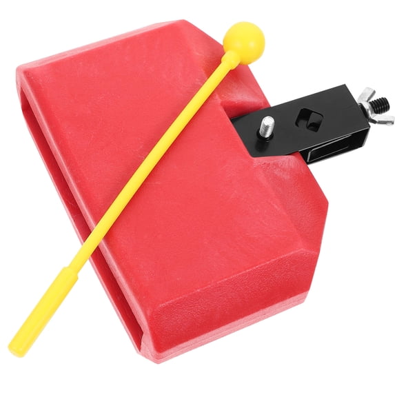 STOBOK Drum Set Accessories Cowbell Percussion Musical Accessory Plastic Red 1Pack