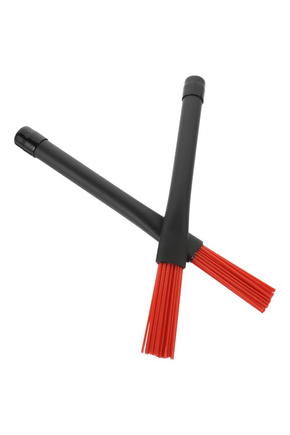 1Pair Red Jazz Drum Brush with Retractable Handle for Drum Set Performance