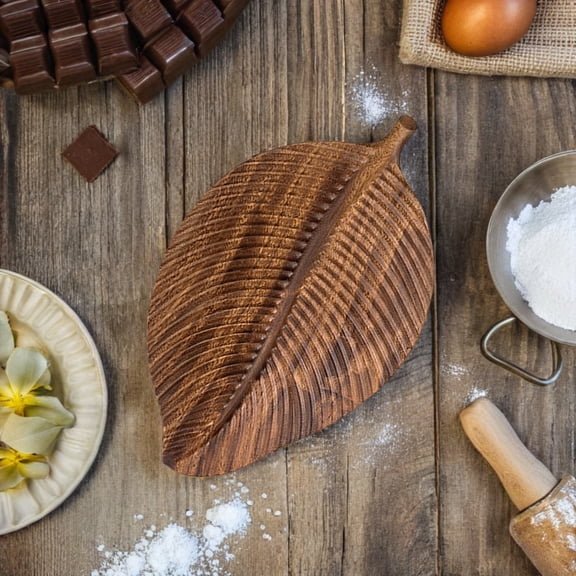 STOBOK Leaf Serving Platter Synthetic Material Fruit Tray Family Picnics 1Pcs