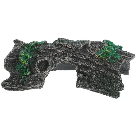 STOBOK Resin Reptile Box Adorn with Tree Hole Design for Easy Use and Natural Look