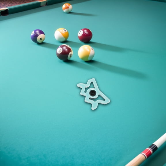 STOBOK Lightweight Acrylic Billiard Cue Bridge Head with Black Ring Detail for Game Room Cue Rest