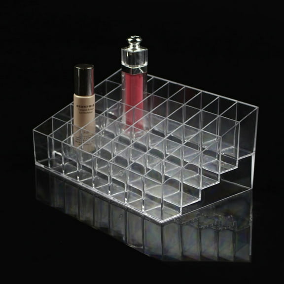 STOBOK Transparent Lipstick Organizer Acrylic Holder for Vanity Storage