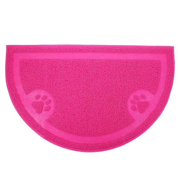 STOBOK Rosy Cat Litter Mat Durable PVC Plastic Pet Cleaning Carpet Easy to Clean