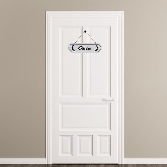 STOBOK Wooden Open Closed Sign for Business Door White Double Sided Minimalist Outdoor Display