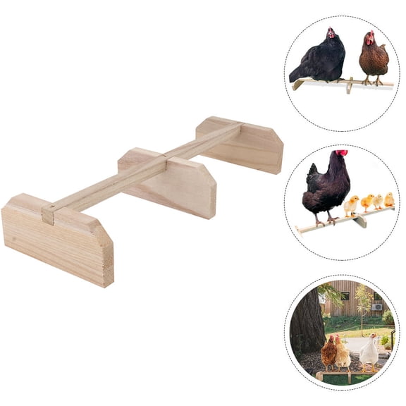 STOBOK Wooden Chicken Perch Light Yellow Durable Roosting Bar Sturdy Bird Stand for Pet Birds and Hens