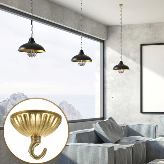 STOBOK Lightweight Golden Chandelier Mounting Plate with Vintage Design for Hanging Lights