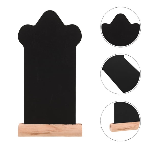 STOBOK 6Pcs Portable Black Wooden Chalkboard Signs Double Sided Message Boards for Decor