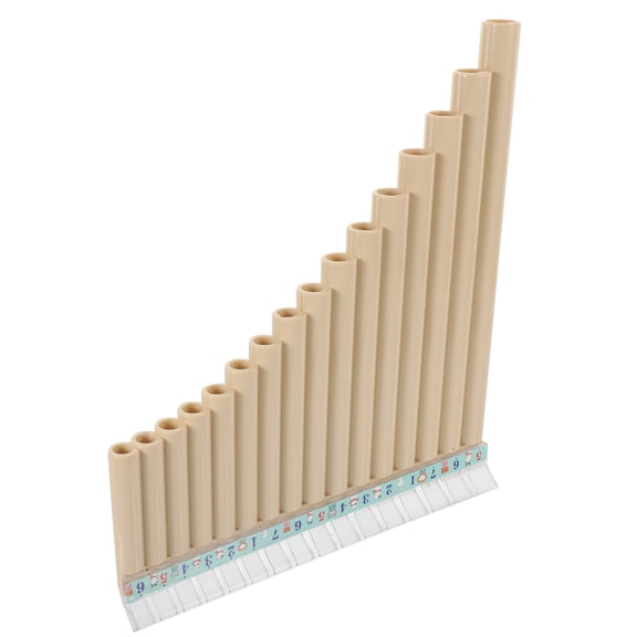 STOBOK Portable White Pan Flute C Key Panpipes Beginner Musical Instrument for Students