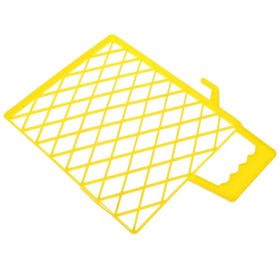 STOBOK Plastic Paint Tray Mesh Screen with Grid Design Easy to Clean Yellow