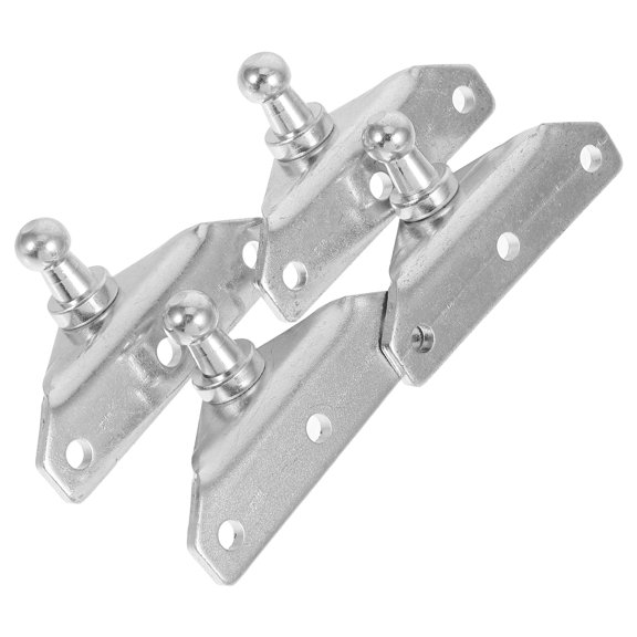 STOBOK Iron Gas Strut Bracket Plated Silver for Decor, Versatile Vehicle Hood Support, Enhanced Safety, 4Pcs
