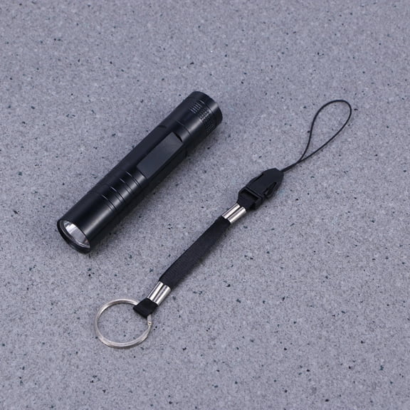 STOBOK Black LED Torch with Aluminum Body Water Resistant for Fishing and Cycling