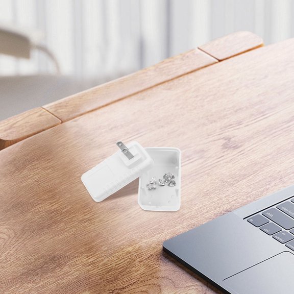 STOBOK Portable Secret Jewelry Safe White Plastic Hidden Compartment Storage Box