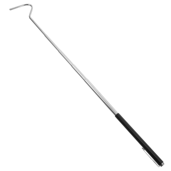 STOBOK Retractable Snake Hook Durable Black Stainless Steel 1 Pcs