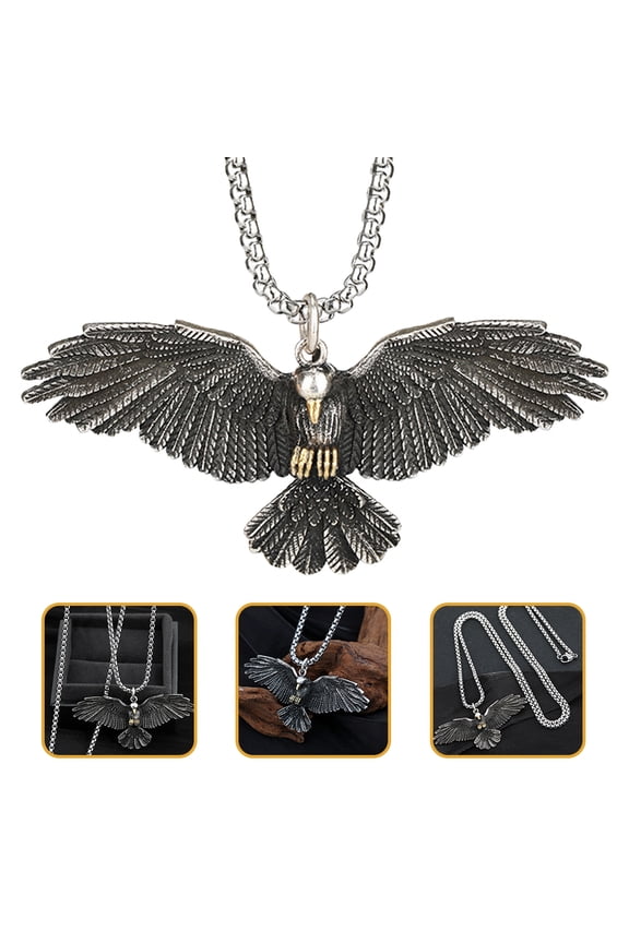 Chic Eagle Pendant Chain Necklace for Men Perfect Gift Decorative Accessory