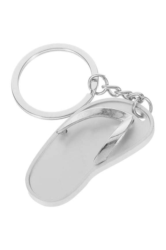 Purse Keychain Silver Metal 1Pcs Flip-flops Shape Decoration for Men and Women