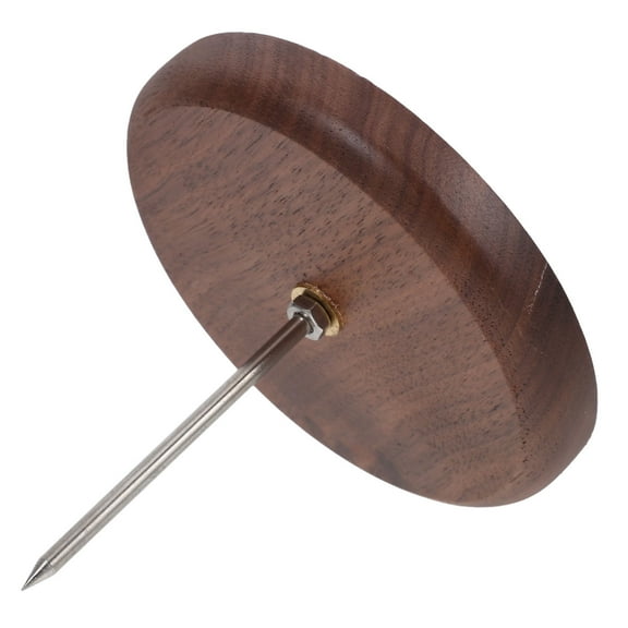 STOBOK Brown Wood Base Receipt Spike Bill Holder for Desk and Kitchen Use