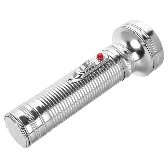 STOBOK Retro Plated Silver Aluminum Flashlight Sturdy and Durable for Everyday