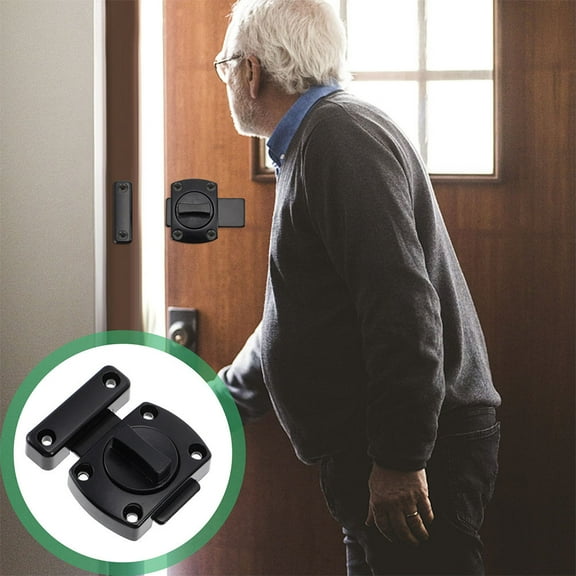 STOBOK Rust Resistant Door Lock Zinc Alloy Black Security Door Locks 1 Set for Doors