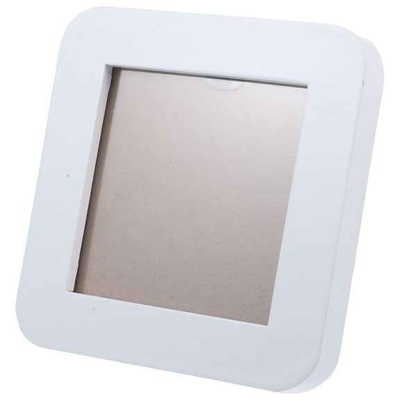 STOBOK Rustic Mini Square Photo Frame 3x3 Inches Wooden Desktop Display Home Decor