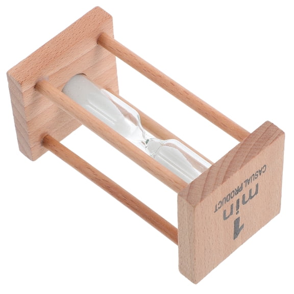 STOBOK Small Timers White Wood Glass 1Pcs for Home Decor and Guest Gift