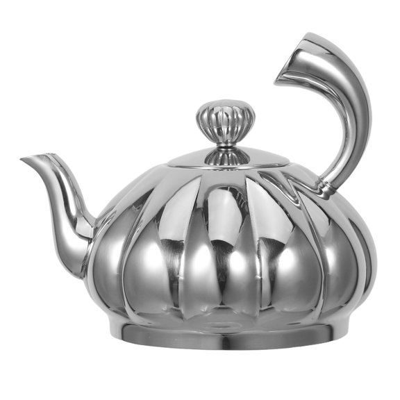 STOBOK Silver Stainless Steel Tea Pot with Infuser Ideal for Home Office and Travel Tea Time