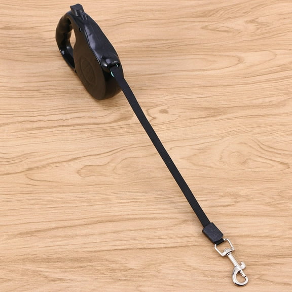 STOBOK Pet Traction Rope Pet Dog Puppy Cat Automatic Retractable Dog Leash Black 1Pack