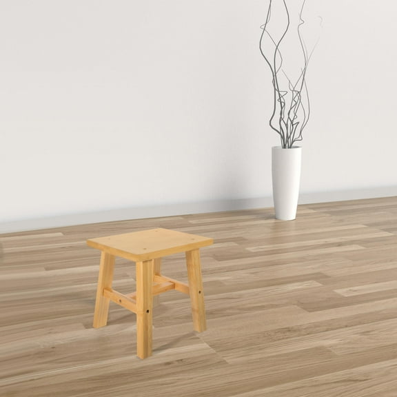STOBOK Portable Stool Bamboo Stool Light Yellow 1Set