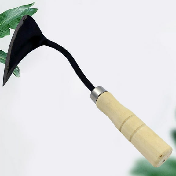 STOBOK Garden Weeding Tools Triangle Pointed Hoe Black 1Pack