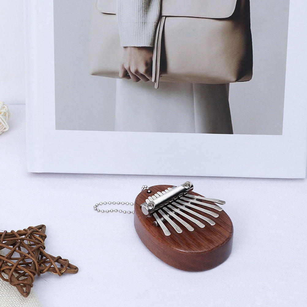 STOBOK Small Wooden Kalimba for Beginners with Comfortable Arc Design ...