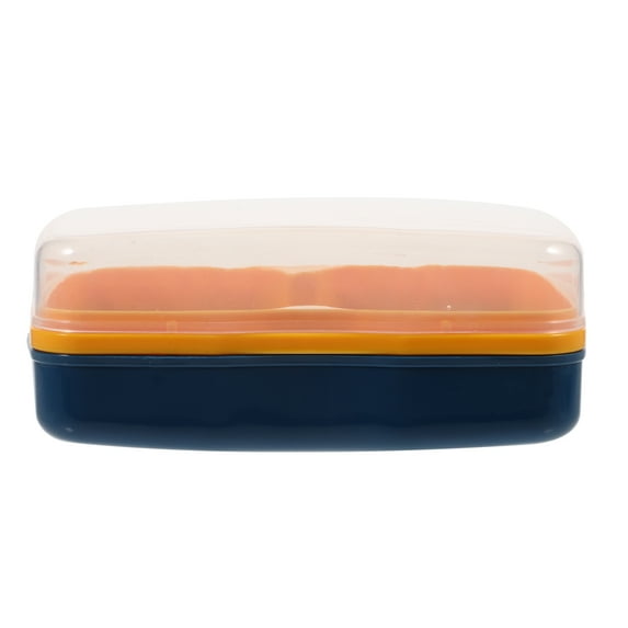 STOBOK Orange Plastic Soap Case Seal Lid for Bathroom Storage and Travel Convenience