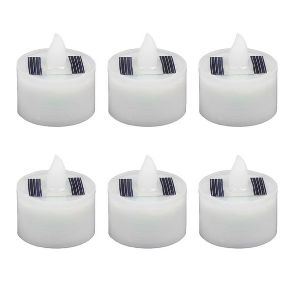 STOBOK Flameless LED Candle Lamp White Plastic 6Set
