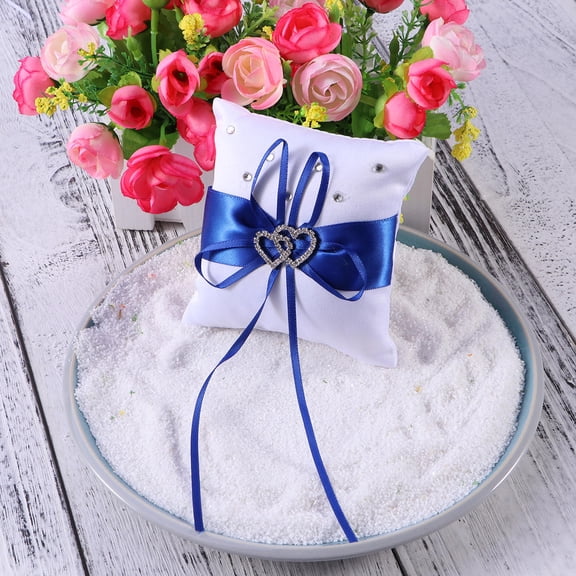 STOBOK Soft Pillow with Sparkling Rhinestones for Wedding Ceremony and Bridal Accessories