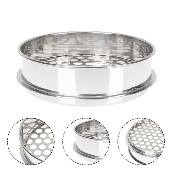 STOBOK Bean Sieve Round Hole Stainless Steel Tool for Home Use 1Set