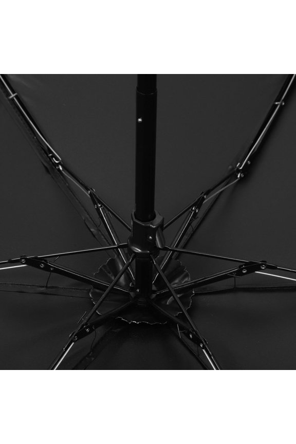Sun Umbrella Black Compact Foldable Umbrella for Outdoor Use with Windproof Features