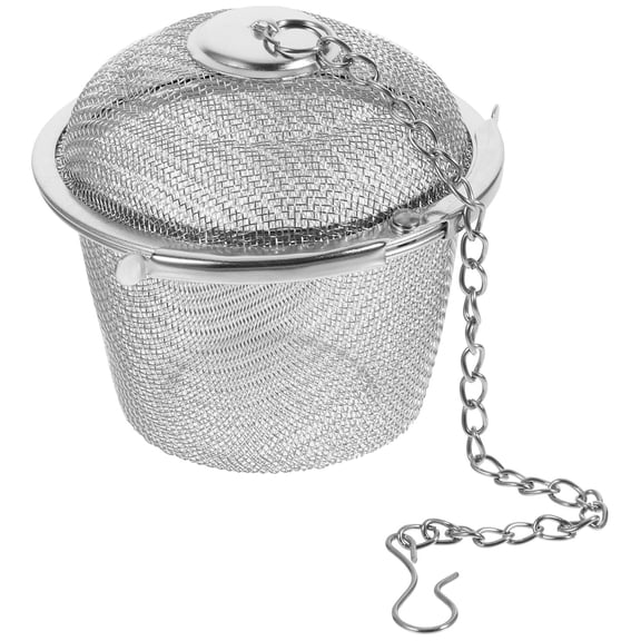 STOBOK Tea Infuser Plated Silver Stainless Steel for Home Use Loose Leaf Tea and Coffee