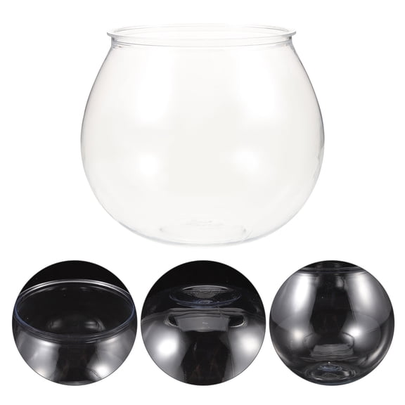 STOBOK Transparent Desktop Fish Tank Stylish Pet Plastic Home Use 3Pcs