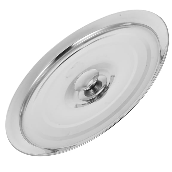 STOBOK Universal Plated Silver Pot Lid Replacement with Sturdy Handle and Spill Proof Edges