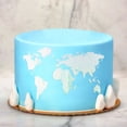 STOBOK White Silicone Cake Mold with World Map Design for Fondant and ...