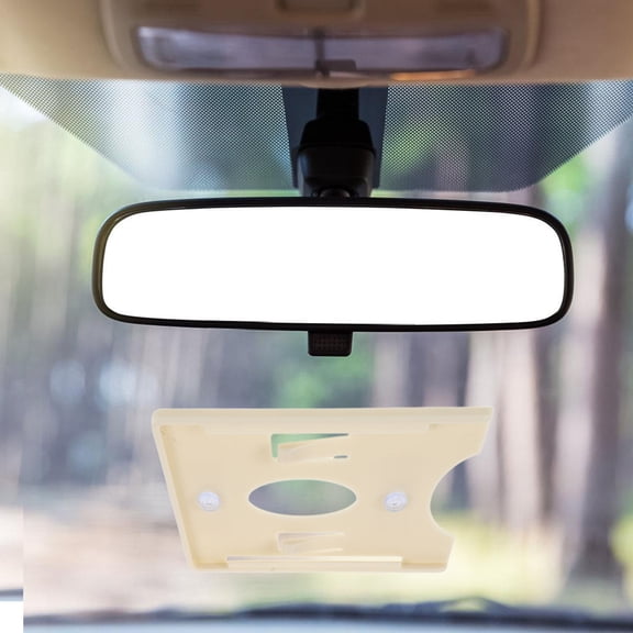 STOBOK White Windshield Parking Permit Holder with Strong Suction Cup for Vehicle Use